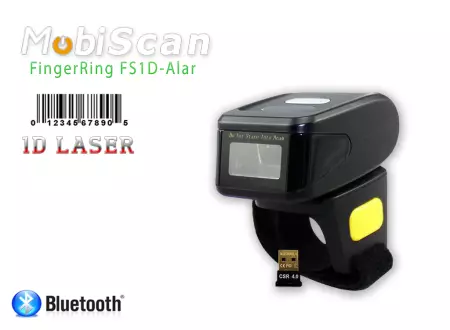 FingerRing FS1D-Alar - mini skaner kodów kreskowych 1D Laser- Pierścionkowy - Bluetooth