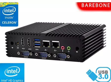 Komputer Przemysłowy Fanless MiniPC mBOX Nuc Q410P v.Barebone