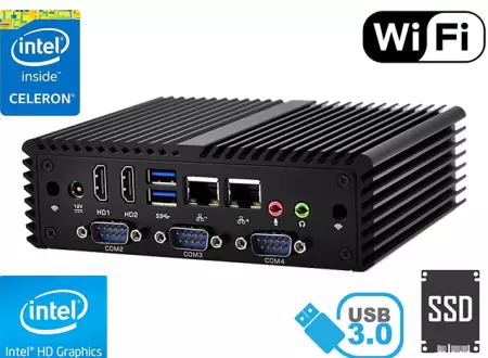 Komputer Przemysłowy Fanless MiniPC mBOX Nuc Q410P v.1