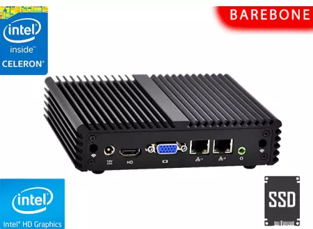 Przemysłowy Fanless MiniPC mBOX Nuc Q107S-01 v.Barebone
