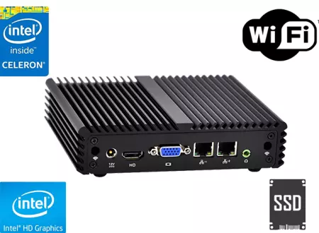 Przemysłowy Fanless MiniPC mBOX Nuc Q107S-01 v.4