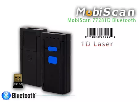 MobiScan 77281D - mini czytnik kodów kreskowych 1D Laser - Bluetooth
