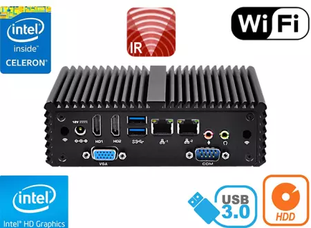 Computer Industrial Fanless MiniPC mBOX Nuc Q150P v.4