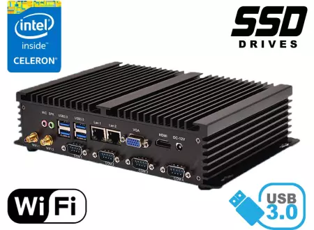 3 YEARS WARRANTY Industrial Computer Fanless MiniPC HyBOX 04PMF-1037u v.2