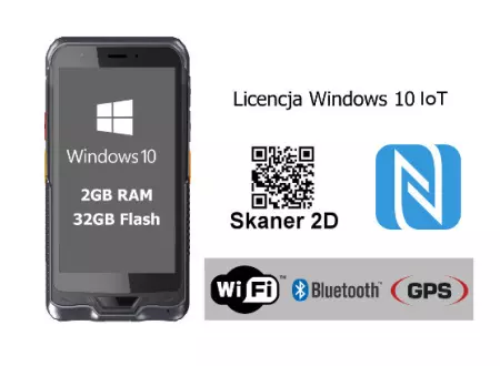  Rugged waterproof industrial data collector Emdoor I62H 2D Scanner NFC - Windows 10 IoT Enterprise License