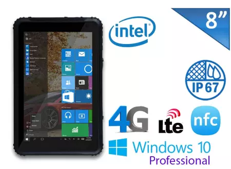 Odporny na UPADKI tablet przemysłowy Emdoor I88H Standard + 4G + NFC + Win 10 Pro Licencja