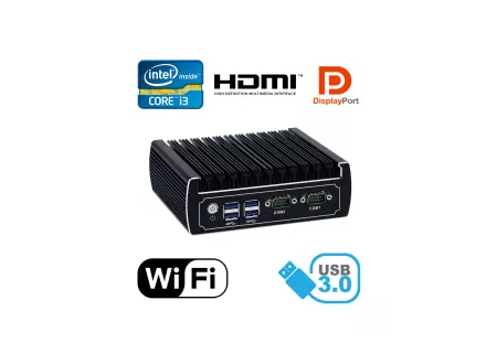 Wytrzymały mini Komputer Przemysłowy Bezwentylatorowy MiniPC IBOX-NM31C i3 WiFi v.3