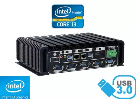 Wytrzymały mini Komputer Przemysłowy Bezwentylatorowy MiniPC IBOX-60011 i3 Barebone 
