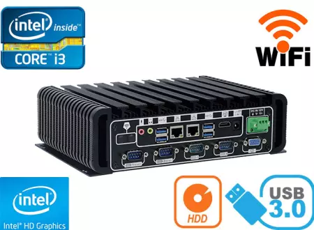 Wytrzymały mini Komputer Przemysłowy Bezwentylatorowy MiniPC IBOX-60011 i3 v.3