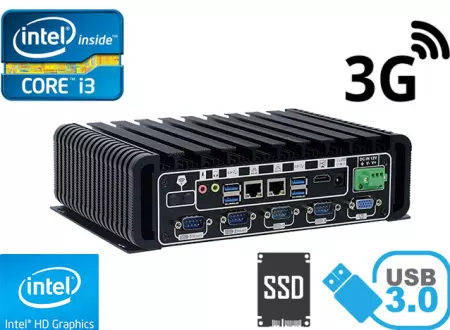 Wytrzymały mini Komputer Przemysłowy Bezwentylatorowy MiniPC IBOX-60011 i3 v.5