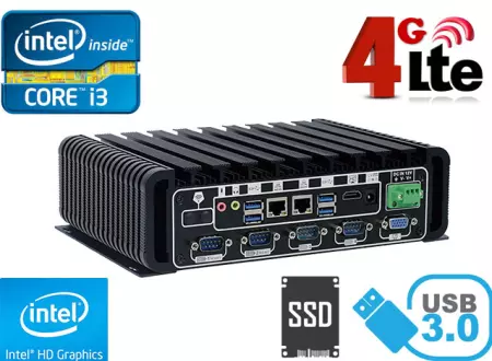 Wytrzymały mini Komputer Przemysłowy Bezwentylatorowy MiniPC IBOX-60011 i3 v.6