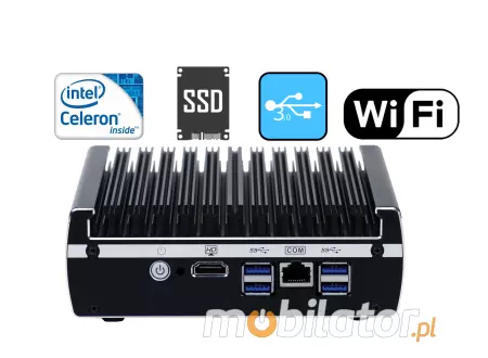 Wytrzymały mini Komputer Przemysłowy Bezwentylatorowy MiniPC IBOX-NM31A WiFi v.2