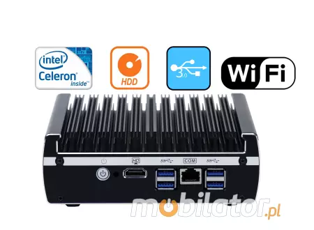 Wytrzymały mini Komputer Przemysłowy Bezwentylatorowy MiniPC IBOX-NM31A WiFi v.3