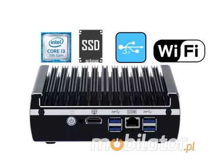 Wytrzymały mini Komputer Przemysłowy Bezwentylatorowy MiniPC IBOX-NM31B WiFi v.1