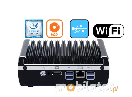 Wytrzymały mini Komputer Przemysłowy Bezwentylatorowy MiniPC IBOX-NM31B WiFi v.3