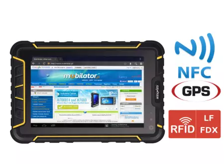 Wzmocniony wodoodporny Tablet przemysłowy Senter ST907W-GW + RFID LF 134.2KHX (FDX 3cm) v.5