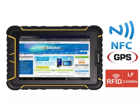 Wzmocniony wodoodporny Tablet przemysłowy Senter ST907W-GW + RFID LF 125KHZ v.7