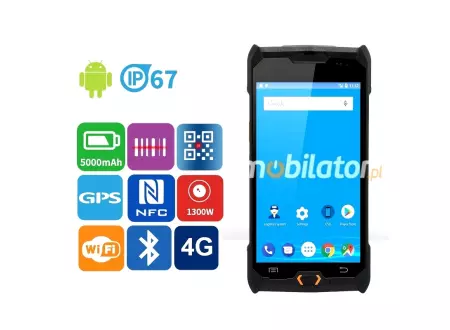 Wytrzymały Wodoszczelny Przemysłowy kolektor danych ANDROID z normą IP67 - MobiPad CTX-505 v.3