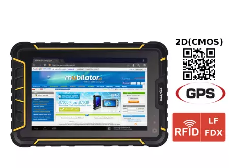 Wzmocniony wodoodporny Tablet przemysłowy Senter ST907W-GW + 2D Honeywell N3680 + RFID LF 134 v.13