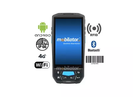 MobiPad U90 v.13 - Odporny na upadki Kolektor Danych ze skanerem kodów kreskowych 1D Honeywell N4313 i czytnikiem RFID UHF