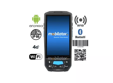 MobiPad U90 v.12 - Wodoodporny Przemysłowy mobilny kolektor danych ze skanerem kodów kreskowych 2D Honeywell N6603 i czytnikiem RFID LF