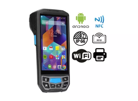 MobiPad  U93 v.0.1 - Wzmocniony Wodoodporny Terminal Mobilny MobiPad U93 z Drukarką Termiczną + RFID HF + NFC