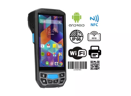 MobiPad  U93 v.2 - Wodoodporny Terminal Mobilny MobiPad U93 z Drukarką Termiczną i Czytnikiem kodów kreskowych 2D + RFID HF + NFC
