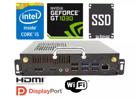 Strengthened Industrial Computer with a dedicated card Nvidia GT1030 MiniPC graphics card with BOX-PSO-1030 v.1