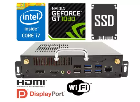 Rugged Industrial Computer with a dedicated card Nvidia GT1030 MiniPC zBOX-PSO-i7 graphics v.1