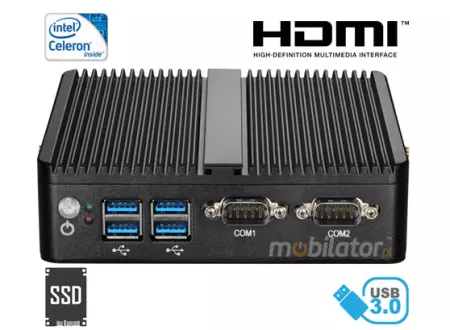 Wzmocniony mini Komputer Przemysłowy Fanless MiniPC yBOX GX30 (2LAN) - N2830 v.2