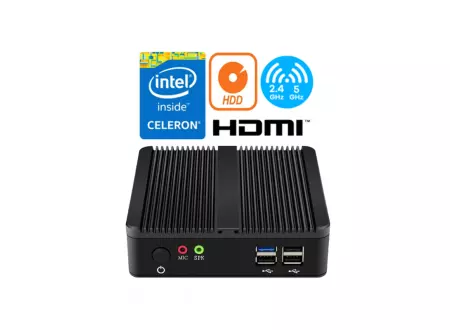 Bezwentylatorowy wzmacniany Mały Komputer Przemysłowy MiniPC yBOX-A30X(1LAN)-J1900 v.5
