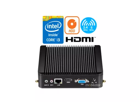 Bezwentylatorowy wzmocniony Mini Komputer Przemysłowy MiniPC yBOX-X30(1LAN)-I3 4010Y v.5