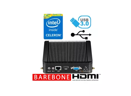  Small budget reinforced Industrial Computer Fanless MiniPC yBOX-X30 (1LAN)-J1800 Barebone