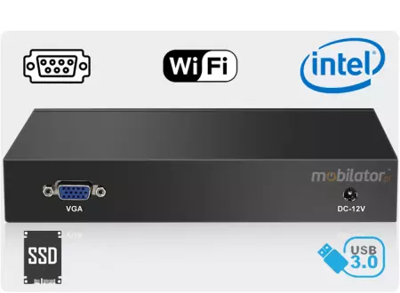 Wzmocniony Bezwentylatorowy Mini Komputer Przemysłowy z 6-cioma kartami sieciowymi LAN - MiniPC yBOX - X33 (6 LAN) - 1007U v.4 