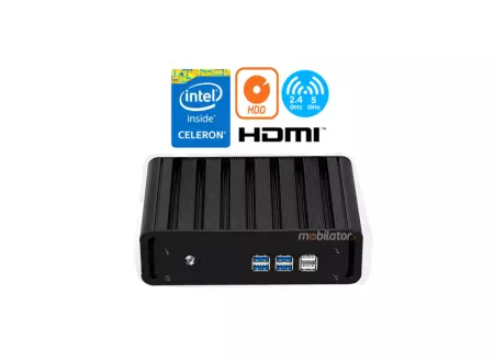 Minikomputer przemysłowy z pasywnym chłodzeniem MiniPC yBOX-X31-3205U v.3