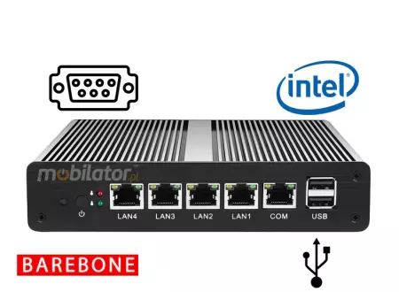 Computer Industry Fanless MiniPC  MiniPC yBOX - X34 (4 LAN) - J1800 Barebone