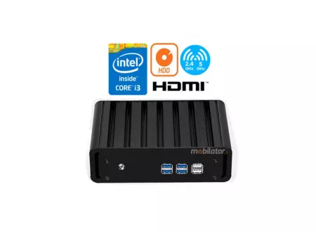 Wytrzymały mini komputer przemysłowy z chłodzeniem pasywnym MiniPC yBOX-X31-i3 6100U v.5