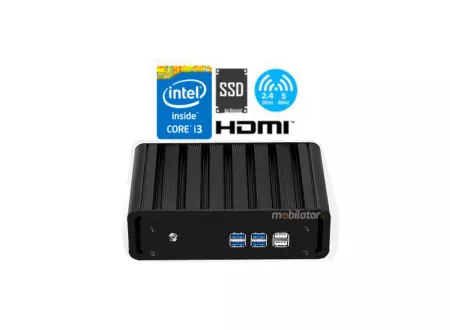 Odporny mini komputer przemysłowy z chłodzeniem pasywnym MiniPC yBOX-X31-i3 7100U v.2