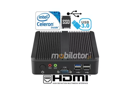 Industrial mini computer with passive cooling MiniPC yBOX-X30A(2LAN+2COM)-N2815 v.1
