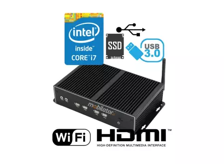 Przemysłowy wzmocniony mini komputer pasywny MiniPC yBOX X26A (6COM+2LAN)-i7-4500U v.1