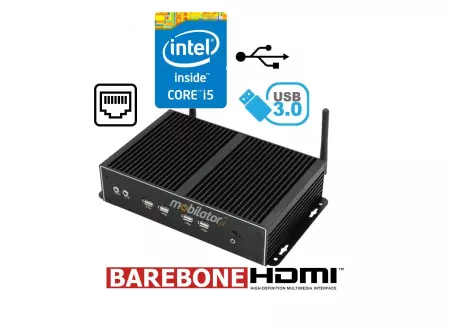 Przemysłowy mini komputer pasywny MiniPC yBOX X26A (6COM+2LAN)-i5-4200U Barebone