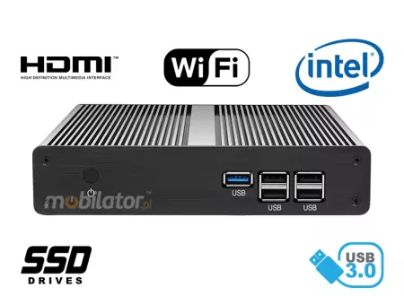 MiniPC yBOX X34 - J1800 v.2 - Tani Minikomputer Przemysłowy pasywny