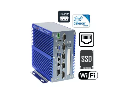 IBOX-301P J1900 v.2 - mały wzmocniony komputer bezwentylatorowy dla przemysłu - 2xLAN i 6xRS232