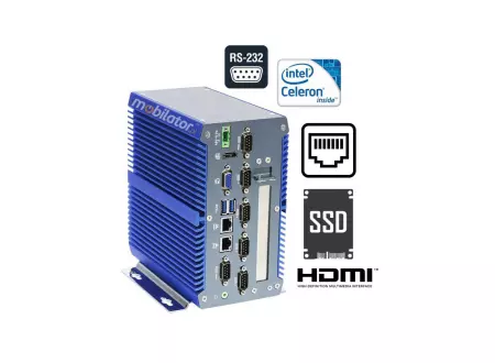 IBOX-301P J1900 v.1 - mały wzmocniony komputer bezwentylatorowy dla przemysłu - 2xLAN i 6xRS232