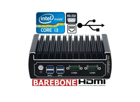 Przemysłowy odporny mini komputer z pasywnym chłodzeniem IBOX-501 N15 i3-6100U Barebone