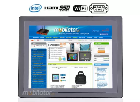 Dotykowy bezwentylatorowy komputer panelowy CCETouch CTPC150RD3 v.2