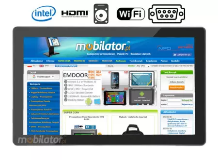 Dotykowy komputer z funkcją sterowania procesem