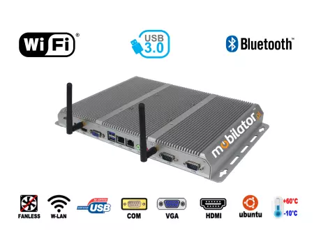 Minimaker BBPC-K02 v.6 - Wydajny wzmocniony mini komputer przemysłowy z 2x (karta sieciowa) LAN RJ45 oraz portami szeregowymi COM RS232