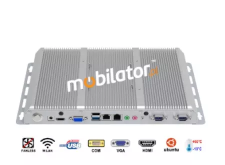 Minimaker BBPC-K03 (i3-7020U) miniPC v.2 - industrial computer with additional cooling, Inter Core i3 processor, 2x LAN RJ45 and 6x COM serial ports