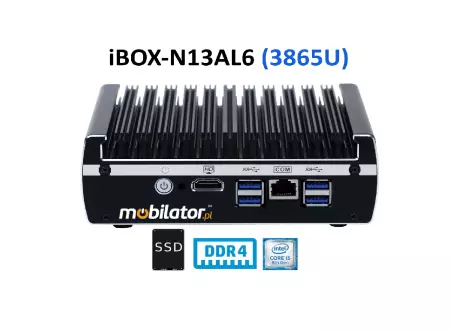 iBOX-N13AL6 (3865U) v.3 - Industrial Mini PC with fanless cooling system